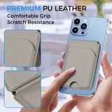MagSafe Magnetic Leather Wallet with Adjustable Phone Stand – Compatible with iPhone 17/16/15/14/13/12 Series - Slim Design