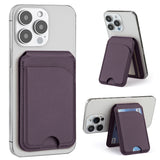 MagSafe Magnetic Leather Wallet with Adjustable Phone Stand – Compatible with iPhone 17/16/15/14/13/12 Series - Slim Design