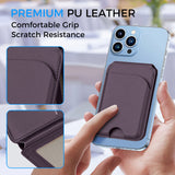 MagSafe Magnetic Leather Wallet with Adjustable Phone Stand – Compatible with iPhone 17/16/15/14/13/12 Series - Slim Design