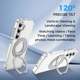 Full Protective SAMSUNG Galaxy S25/ S25 Plus / S25 Edge / S25 ULTRA Case w/ Magnetic Rotatable Ring Stand- Soft Flex -360 shockproof