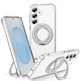Full Protective SAMSUNG Galaxy S25/ S25 Plus / S25 Edge / S25 ULTRA Case w/ Magnetic Rotatable Ring Stand- Soft Flex -360 shockproof