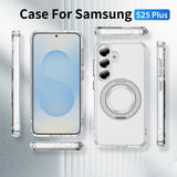 Full Protective SAMSUNG Galaxy S25/ S25 Plus / S25 Edge / S25 ULTRA Case w/ Magnetic Rotatable Ring Stand- Soft Flex -360 shockproof