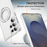 Full Protective SAMSUNG Galaxy S25/ S25 Plus / S25 Edge / S25 ULTRA Case w/ Magnetic Rotatable Ring Stand- Soft Flex -360 shockproof