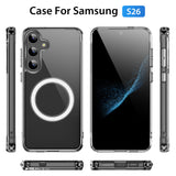 Alpha Digital Made for Galaxy S26, MagSafe, Shockproof - Clear Phone Case