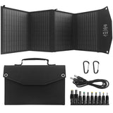 Model: SFZD-40 - Portable Foldable Solar Panel  for Charging - 40W 18V w/ 3 Outputs - High Conversion Efficiency