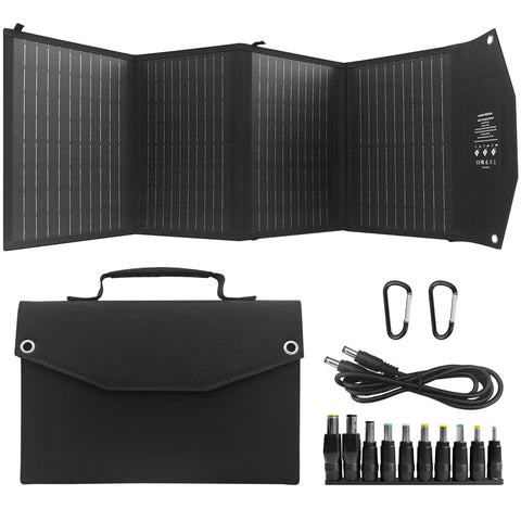 Model: SFZD-40 - Portable Foldable Solar Panel  for Charging - 40W 18V w/ 3 Outputs - High Conversion Efficiency