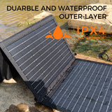 Model: SFZD-40 - Portable Foldable Solar Panel  for Charging - 40W 18V w/ 3 Outputs - High Conversion Efficiency