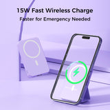 10000mAh Portable Magnetic Wireless Charge Power Bank w/ Phones Stand
