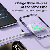 10000mAh Portable Magnetic Wireless Charge Power Bank w/ Phones Stand