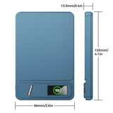 Ultra-thin Magnetic Power Bank, 5000mAh capacity – Type-C USB PD20W fast charge and 15W wireless - foldable stand and LED Display