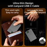 Ultra-thin Magnetic Power Bank, 5000mAh capacity – Type-C USB PD20W fast charge and 15W wireless - foldable stand and LED Display