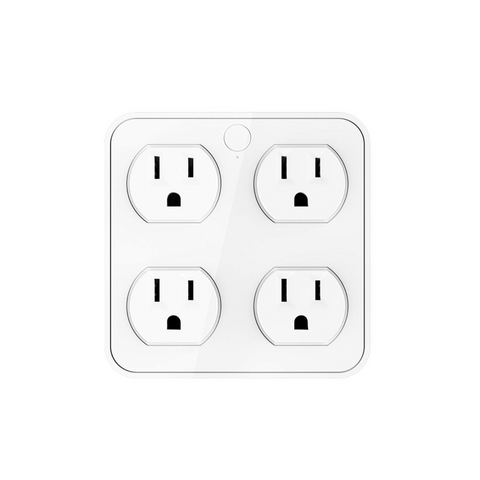 Wireless Wall Tap Smart Plug, Surge Protector, 4 Outlet Extender with 4 USB Charging Ports, Compatible with Alexa Google Assistant, no Hub Required (4 Outlets,4 USB Ports),ETL Certified
