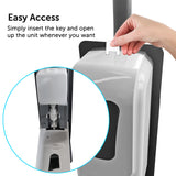 Sungale Digital Signage Stand w/ Hand Sanitizer Dispenser Station - Floor Standing - Great for Public Space Advertising