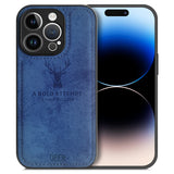 Alpha Digital Luxury Soft Texture Deer Patterned TPU Cloth Protective Case for iPhone14Pro/14Pro Max, Dirt-resistant, Anti-Shock, Anti-Fingerprint, Full Body Protective