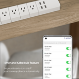 Wireless Smart Power Strip with Surge protection, Compatible with Alexa Google Home, no Hub required, controlled by eco4life app(4 Outlets, 4 USB Ports)
